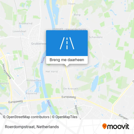 Roerdompstraat kaart