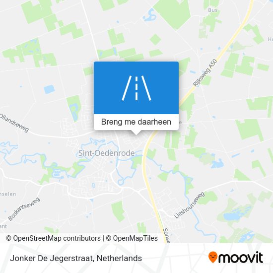 Jonker De Jegerstraat kaart