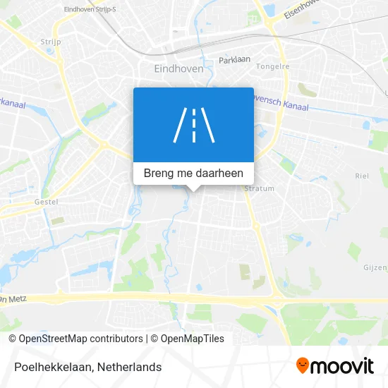 Poelhekkelaan kaart