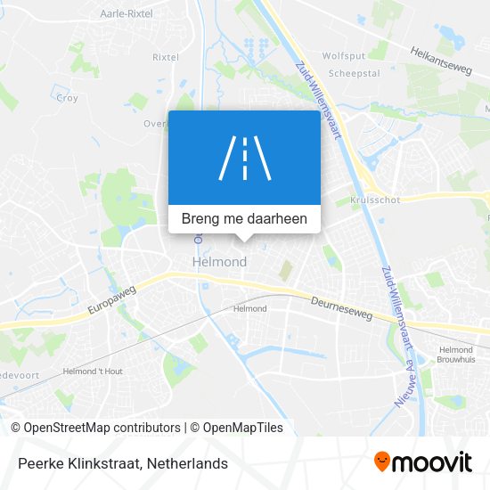 Peerke Klinkstraat kaart