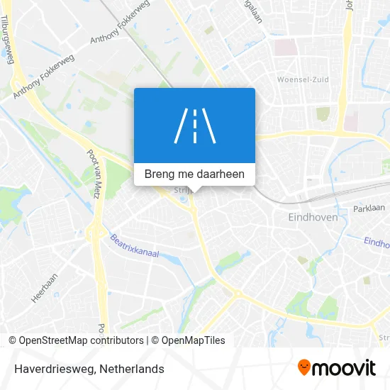 Haverdriesweg kaart