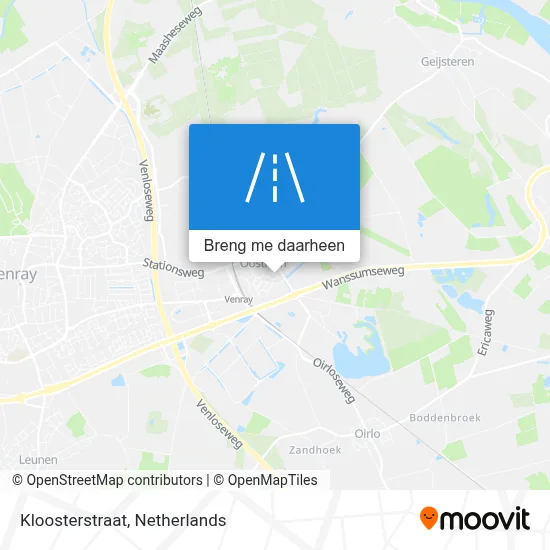 Kloosterstraat kaart