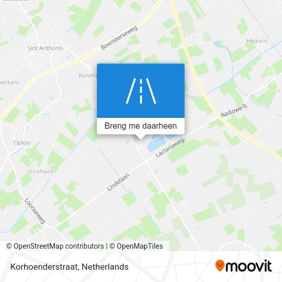 Korhoenderstraat kaart
