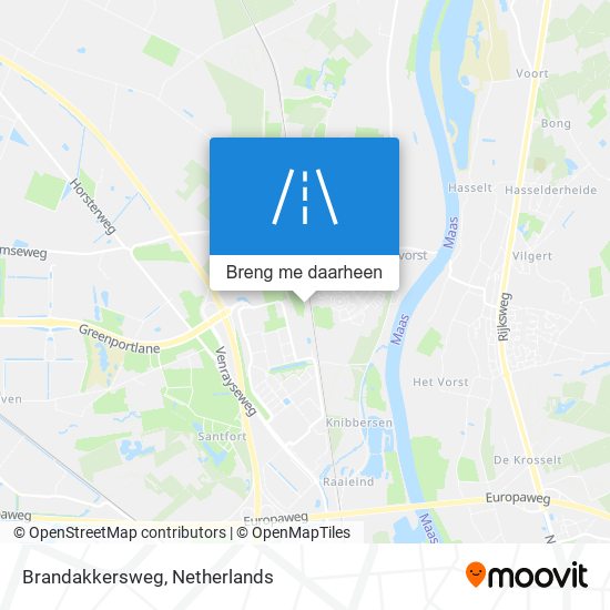 Brandakkersweg kaart