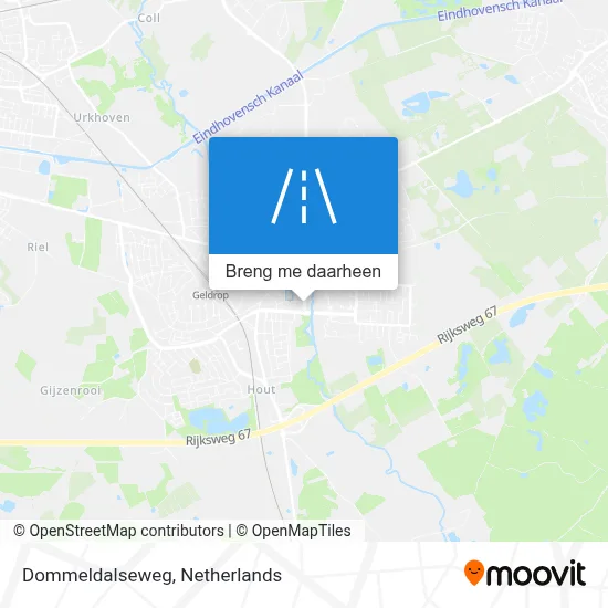 Dommeldalseweg kaart