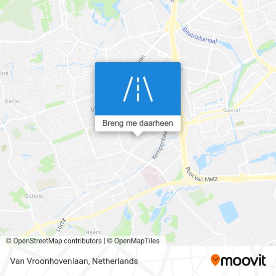 Van Vroonhovenlaan kaart