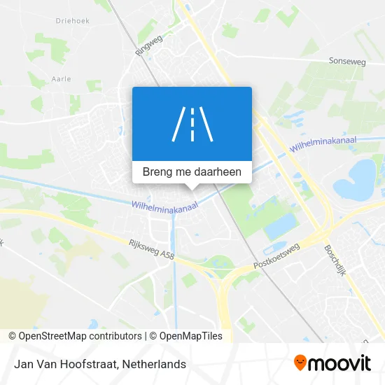 Jan Van Hoofstraat kaart