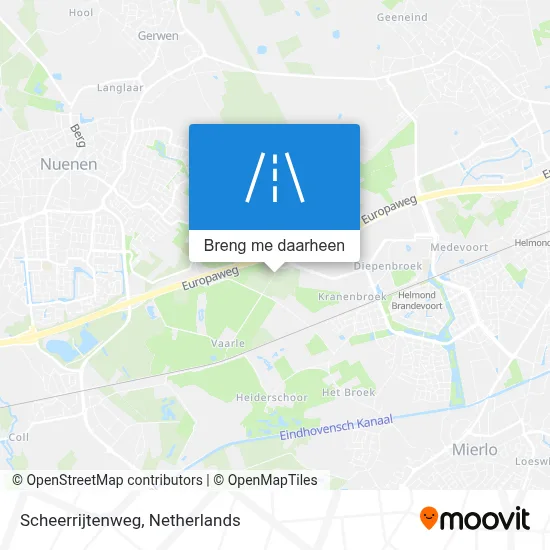 Scheerrijtenweg kaart