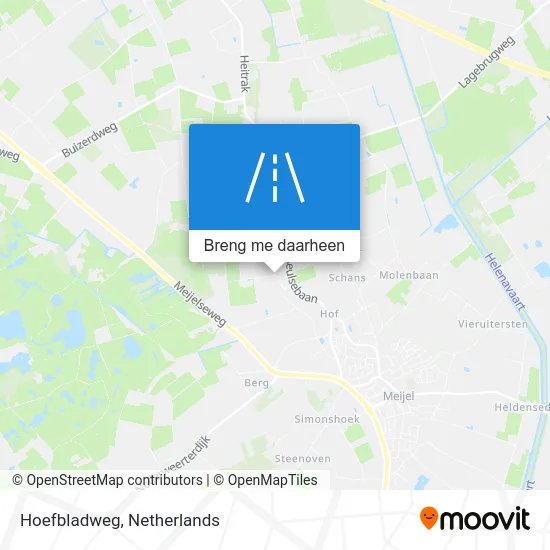 Hoefbladweg kaart