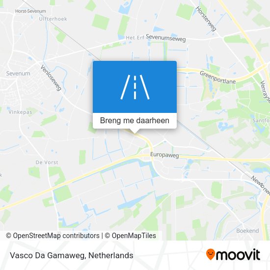 Vasco Da Gamaweg kaart