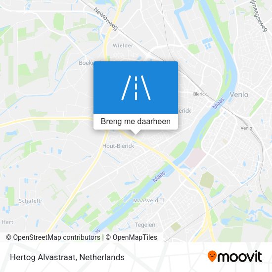 Hertog Alvastraat kaart