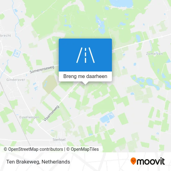 Ten Brakeweg kaart
