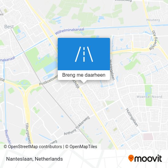 Nanteslaan kaart