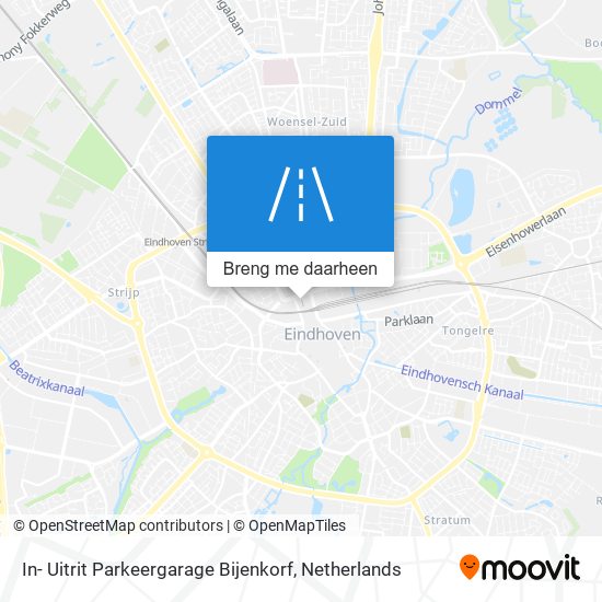 In- Uitrit Parkeergarage Bijenkorf kaart