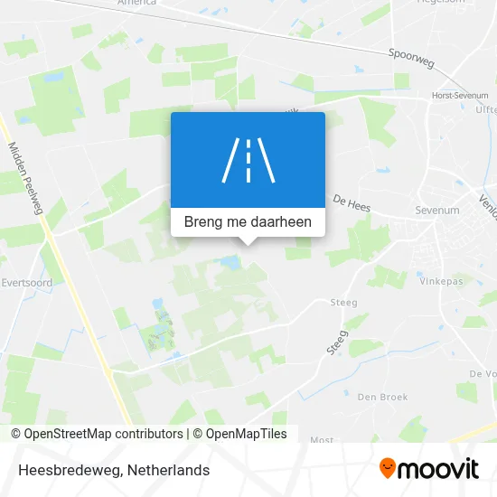 Heesbredeweg kaart
