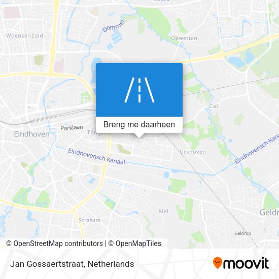Jan Gossaertstraat kaart