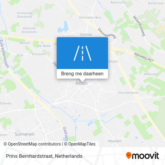 Prins Bernhardstraat kaart