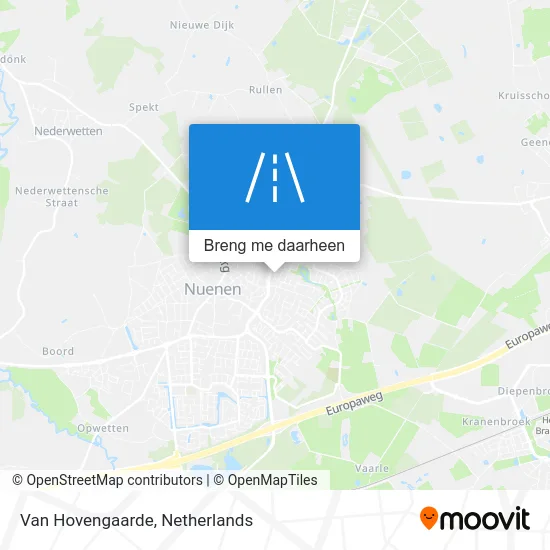 Van Hovengaarde kaart