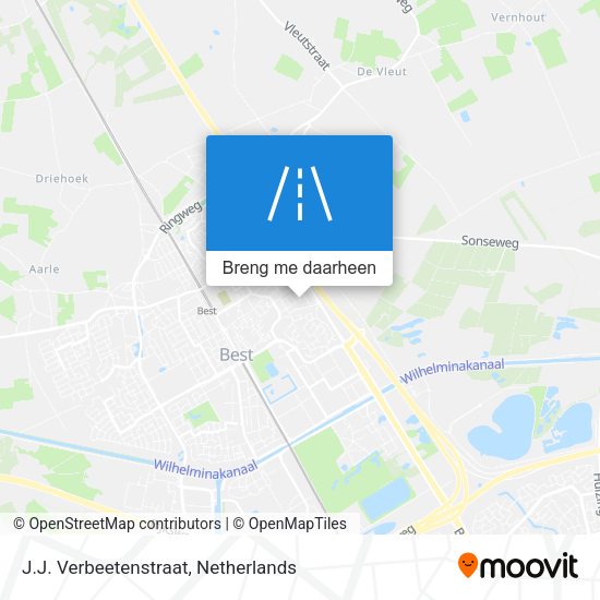 J.J. Verbeetenstraat kaart