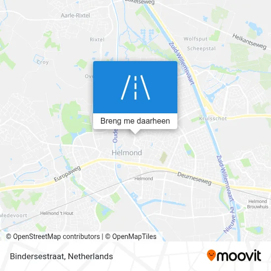 Bindersestraat kaart