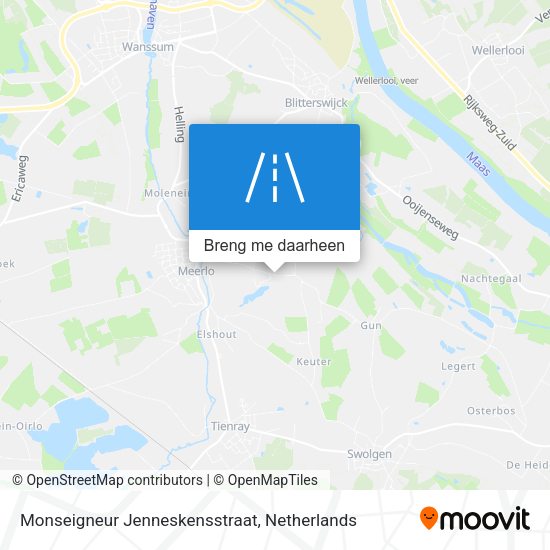 Monseigneur Jenneskensstraat kaart