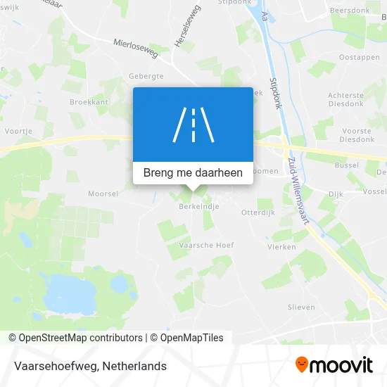 Vaarsehoefweg kaart