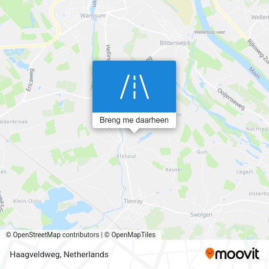 Haagveldweg kaart