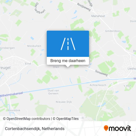 Cortenbachsendijk kaart
