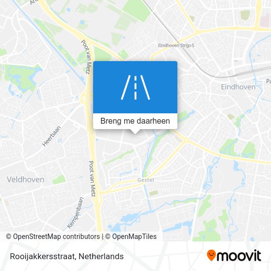 Rooijakkersstraat kaart