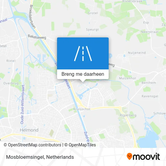 Mosbloemsingel kaart