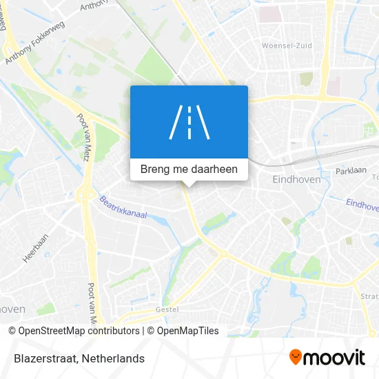 Blazerstraat kaart