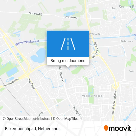 Blixemboschpad kaart