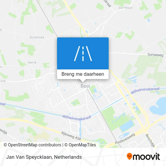 Jan Van Speycklaan kaart