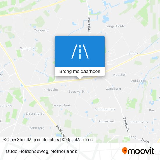 Oude Heldenseweg kaart