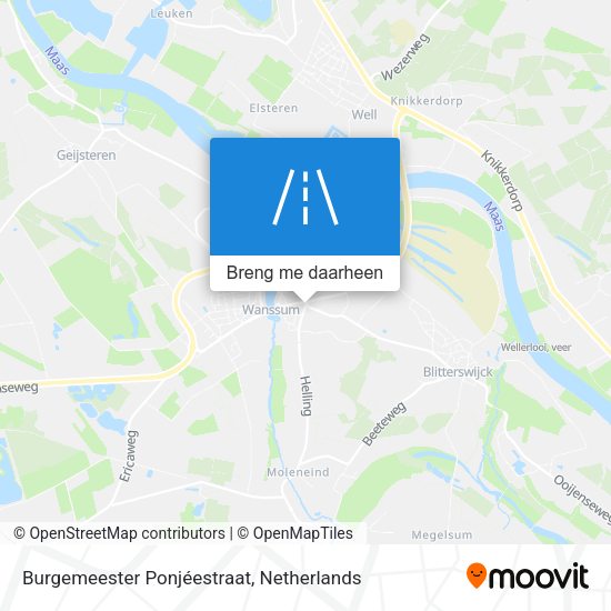 Burgemeester Ponjéestraat kaart