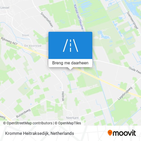 Kromme Heitraksedijk kaart