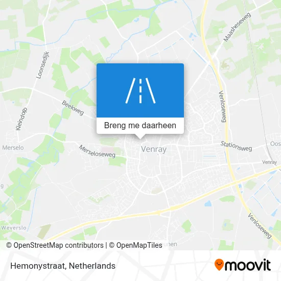 Hemonystraat kaart