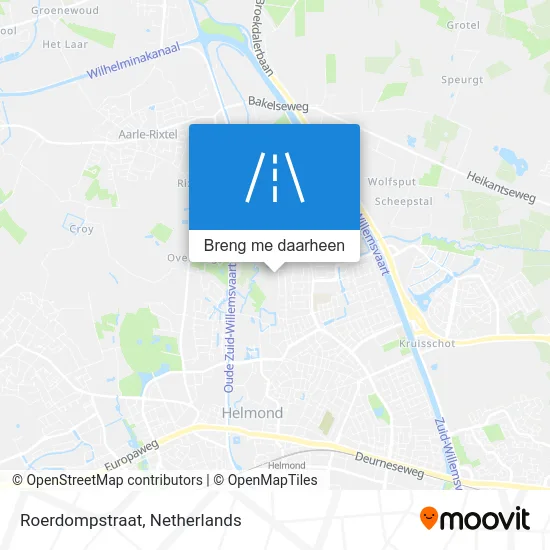 Roerdompstraat kaart