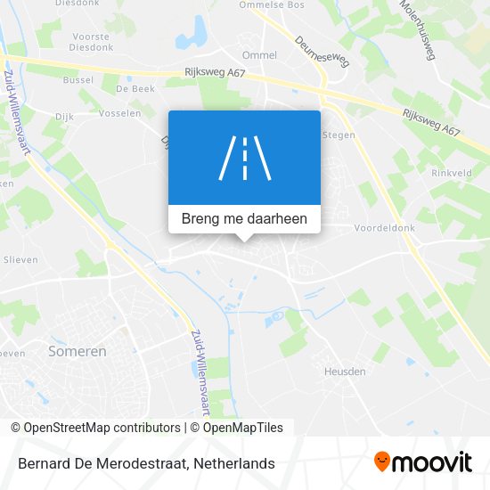 Bernard De Merodestraat kaart