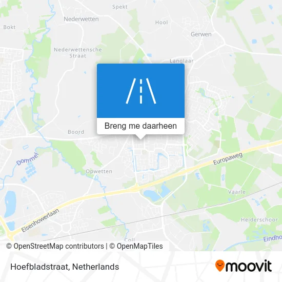 Hoefbladstraat kaart