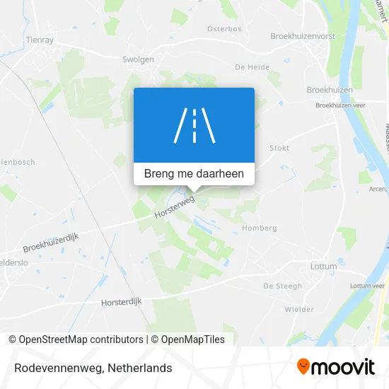 Rodevennenweg kaart