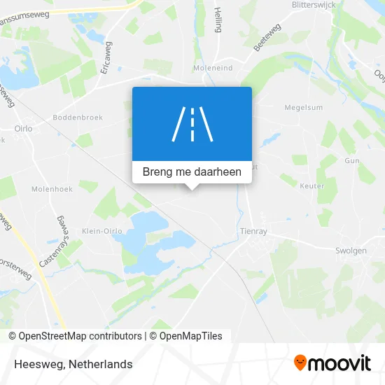 Heesweg kaart