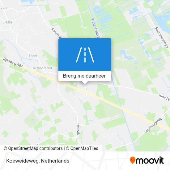 Koeweideweg kaart