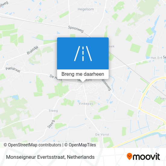 Monseigneur Evertsstraat kaart