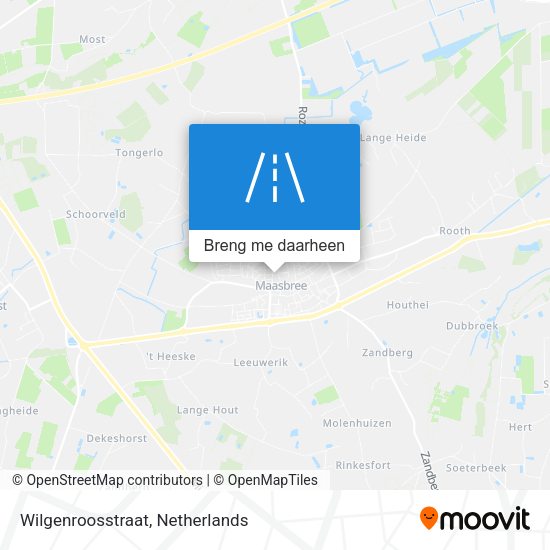 Wilgenroosstraat kaart
