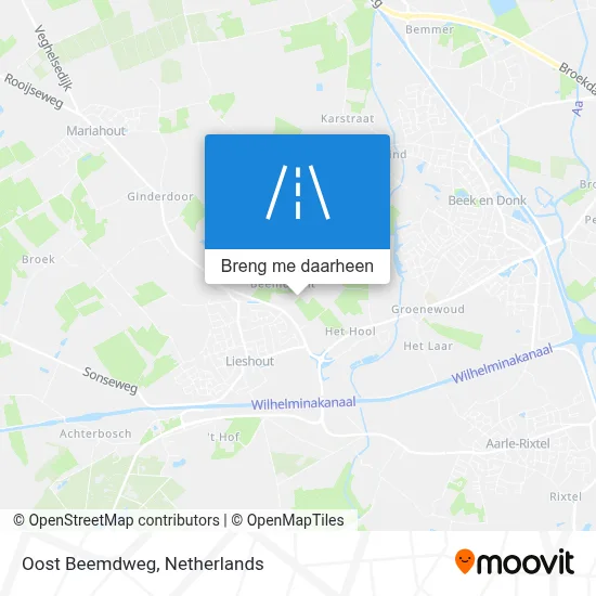 Oost Beemdweg kaart
