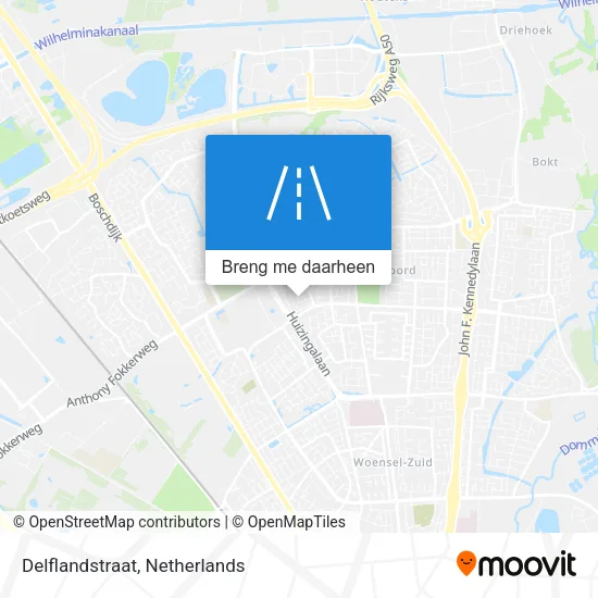 Delflandstraat kaart