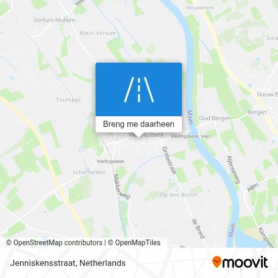Jenniskensstraat kaart
