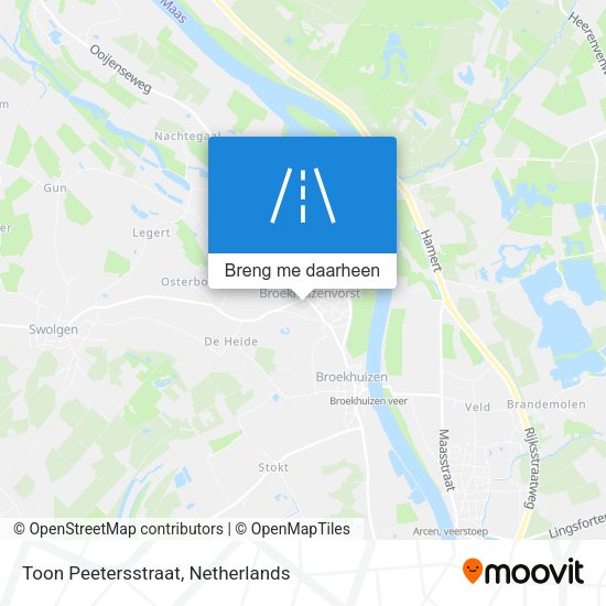 Toon Peetersstraat kaart