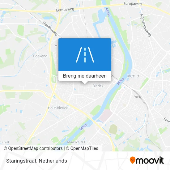 Staringstraat kaart